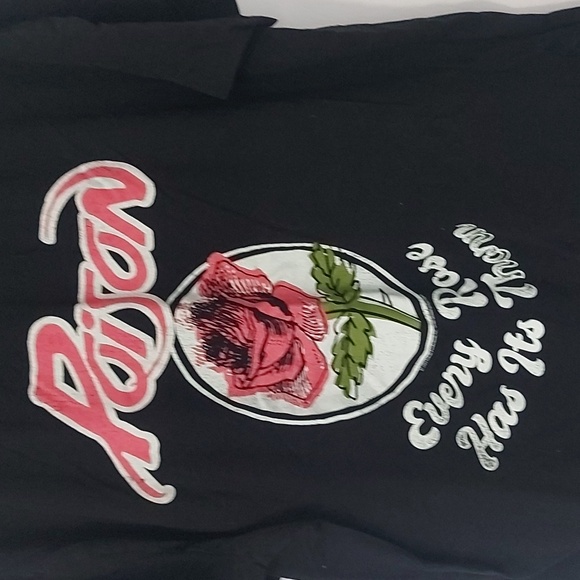Mens Poison Every Rose has its Thorn graphic tshirt - Picture 2 of 5